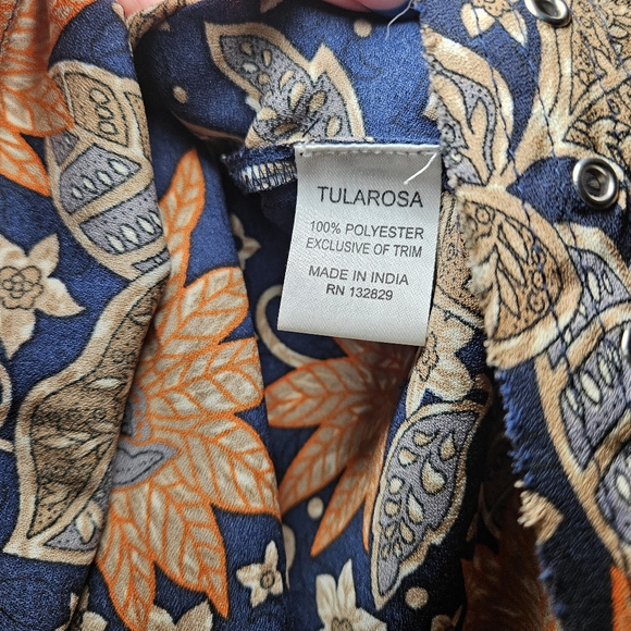 Tularosa Floral Peasant Blouse Bohemian Boho Bell Sleeves Size Small NWOT - Picture 3 of 7